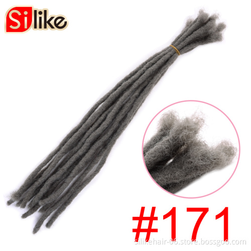 Blonde 20inch 10Strands/Pack Soft Straight Artificial Afro Kinky Handmade Crochet Dreadlocks Braiding Synthetic Hair Extensions